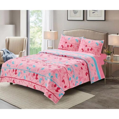  Jogo de cama cor de rosa