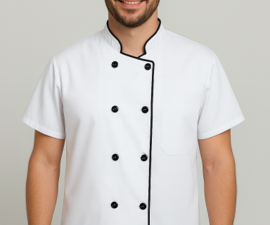 Casaco de cozinheiro com bibo em cor Casaco de cozinheiro com bibo em cor